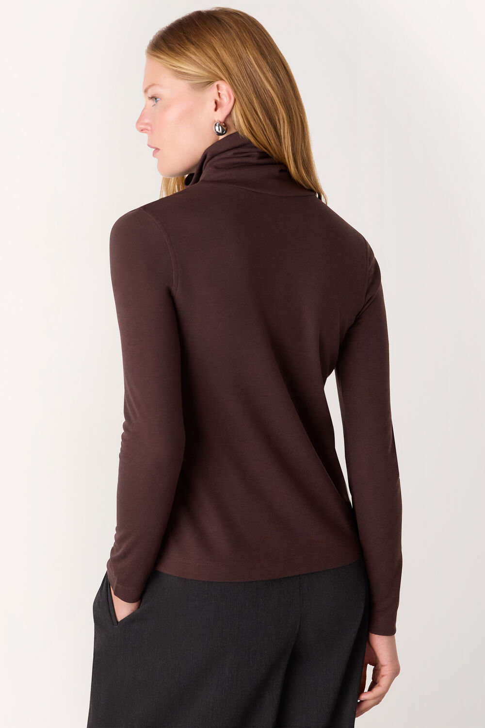 Roll Neck Twist Front Top