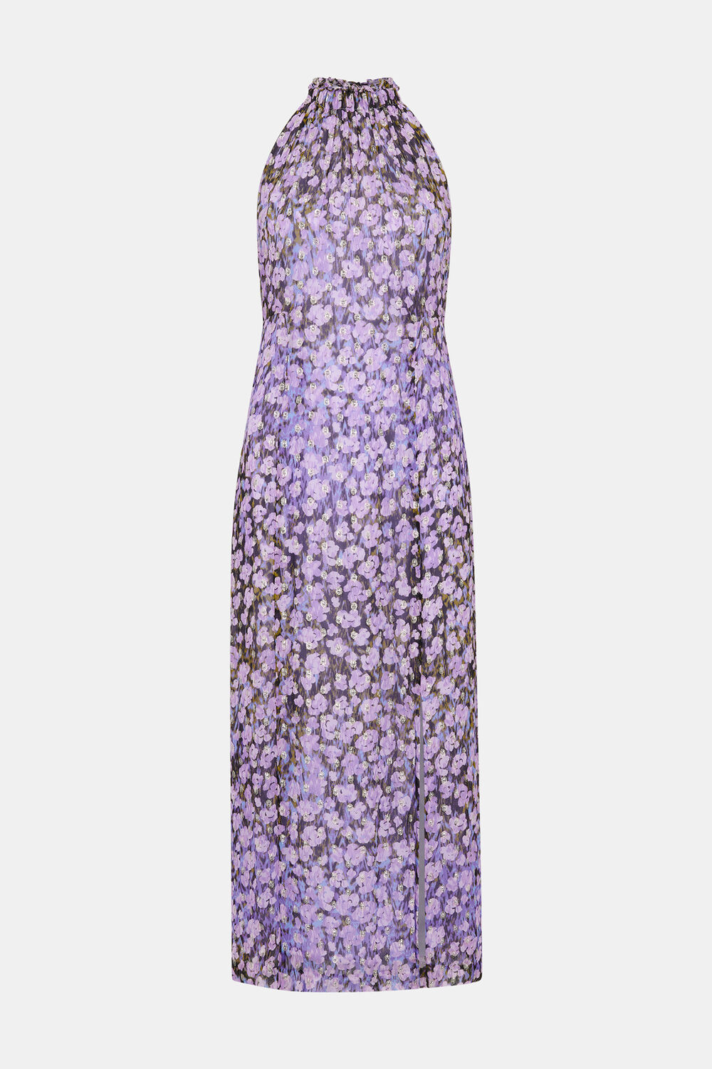 Floral Metallic Dobby Dress