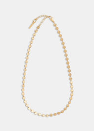 Textured Circle Chain Necklace