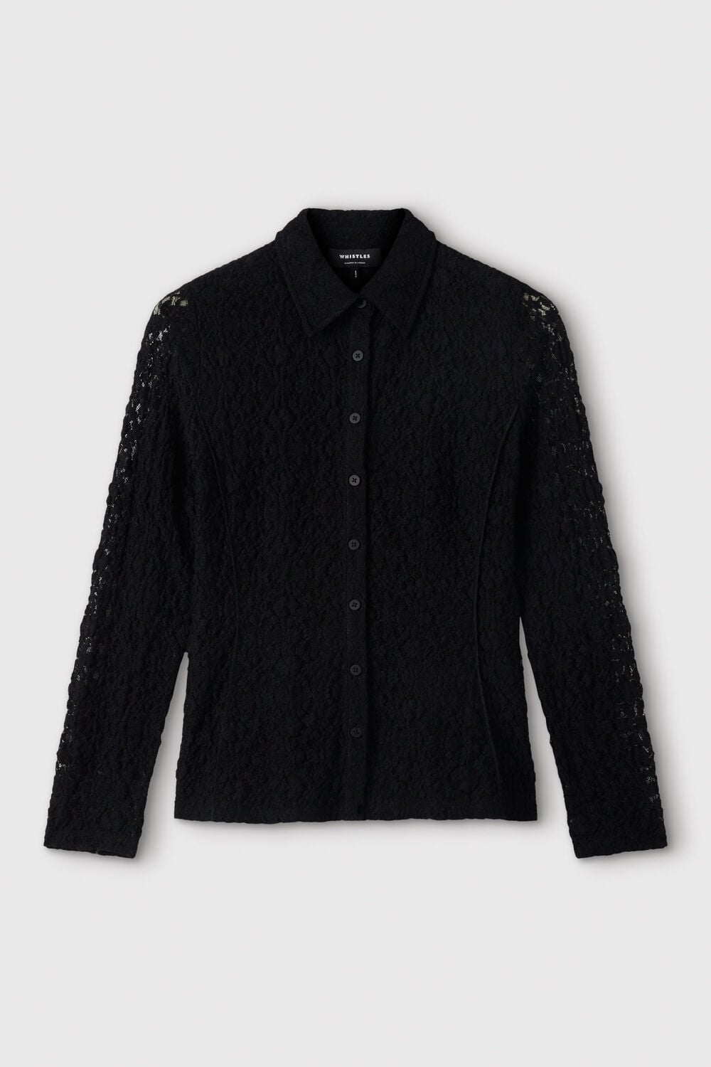 Black Lace Jersey Shirt