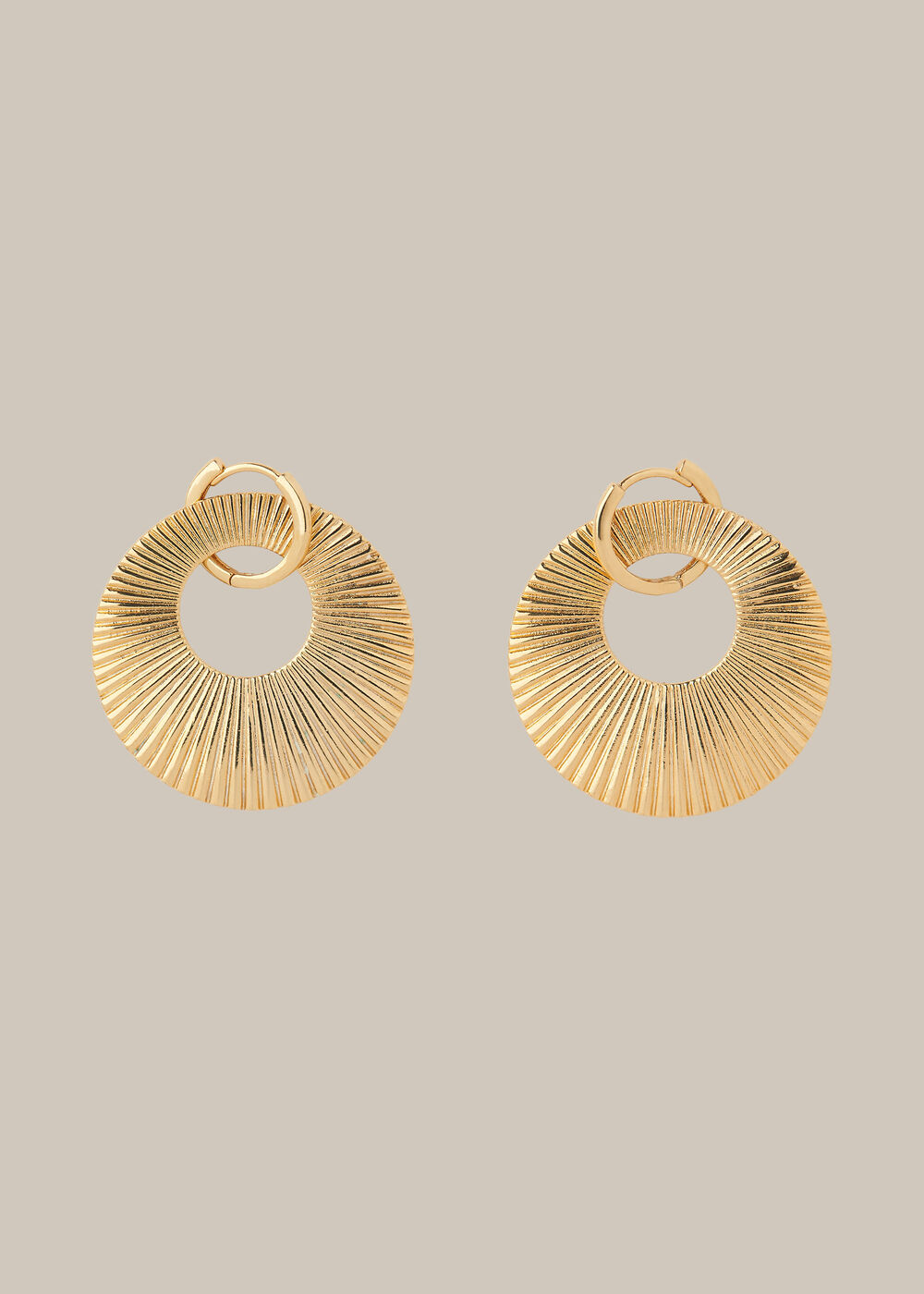 Large Sunray Loop Earring Gold/Multi
