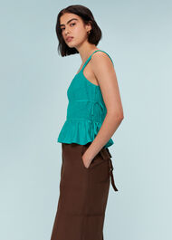 Tie Side Shirred Top