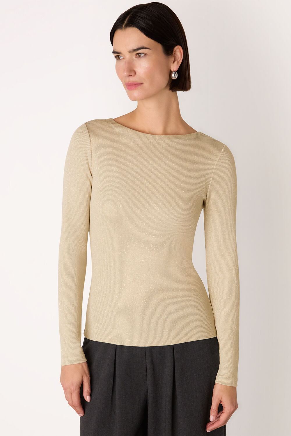Sparkle Rib Jersey Top