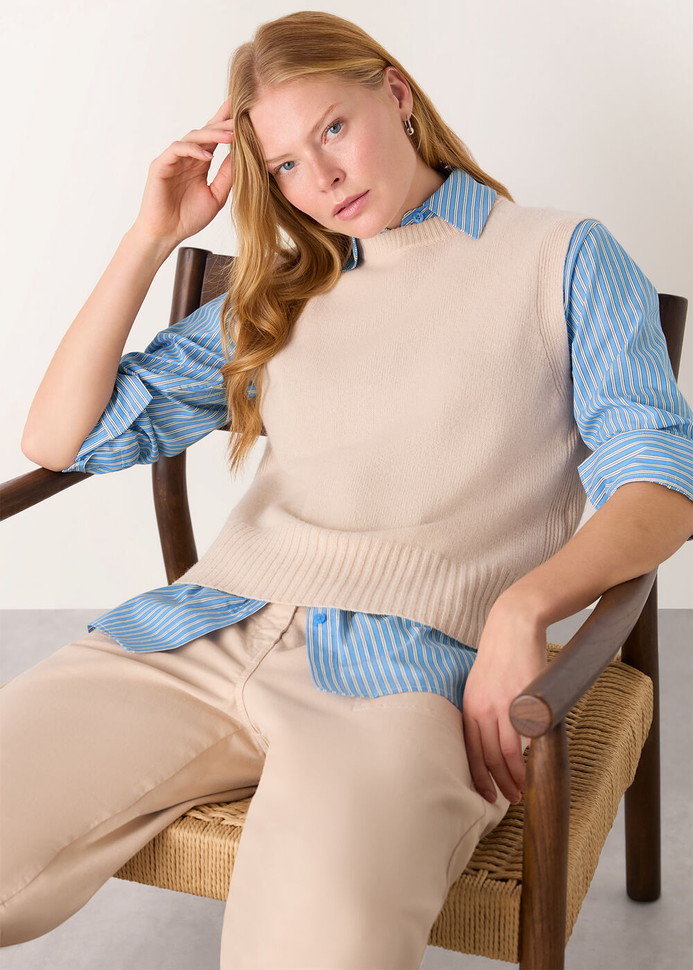 Oversized Fit Stripe Shirt