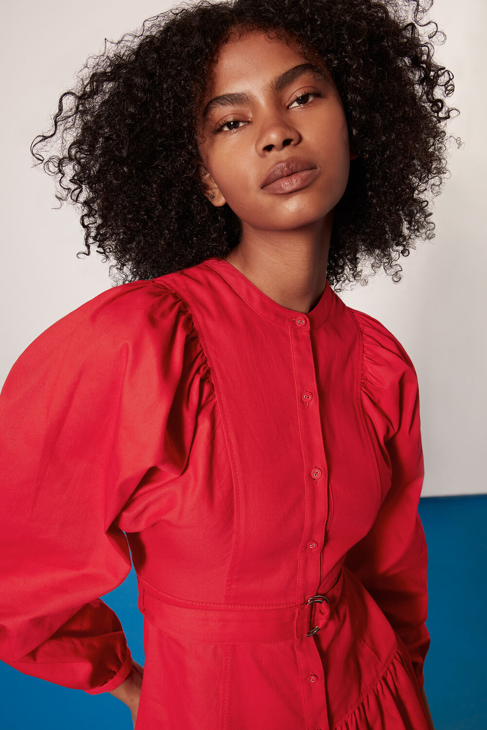 Red Ilya Full Sleeve Dress