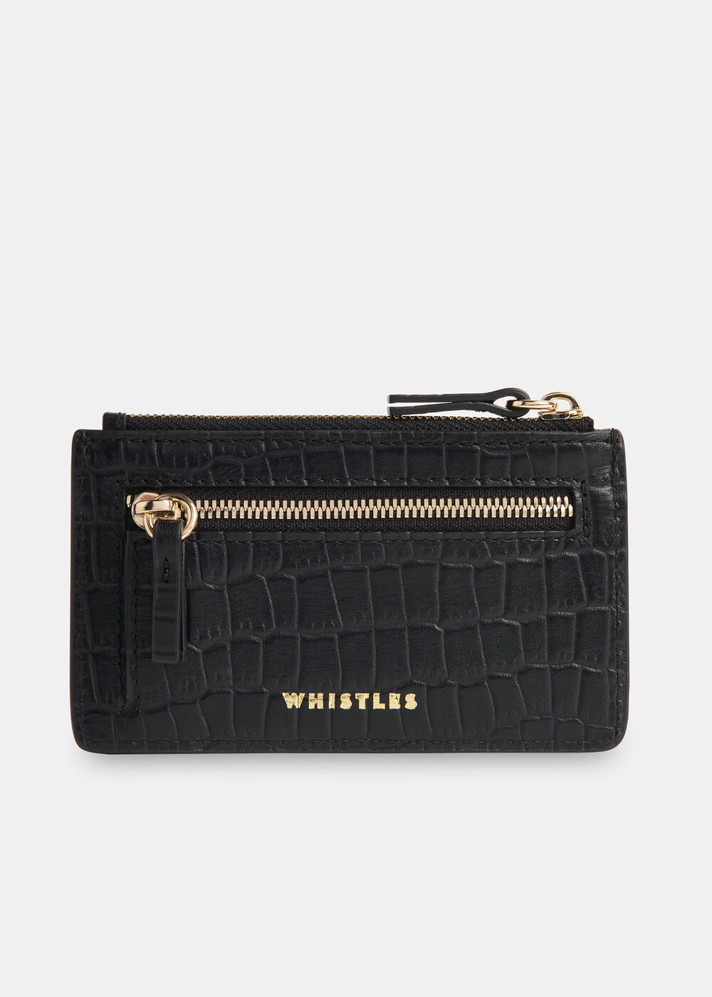 Croc Zip Top Card Holder Purse