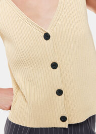 Button Front V Neck Tank