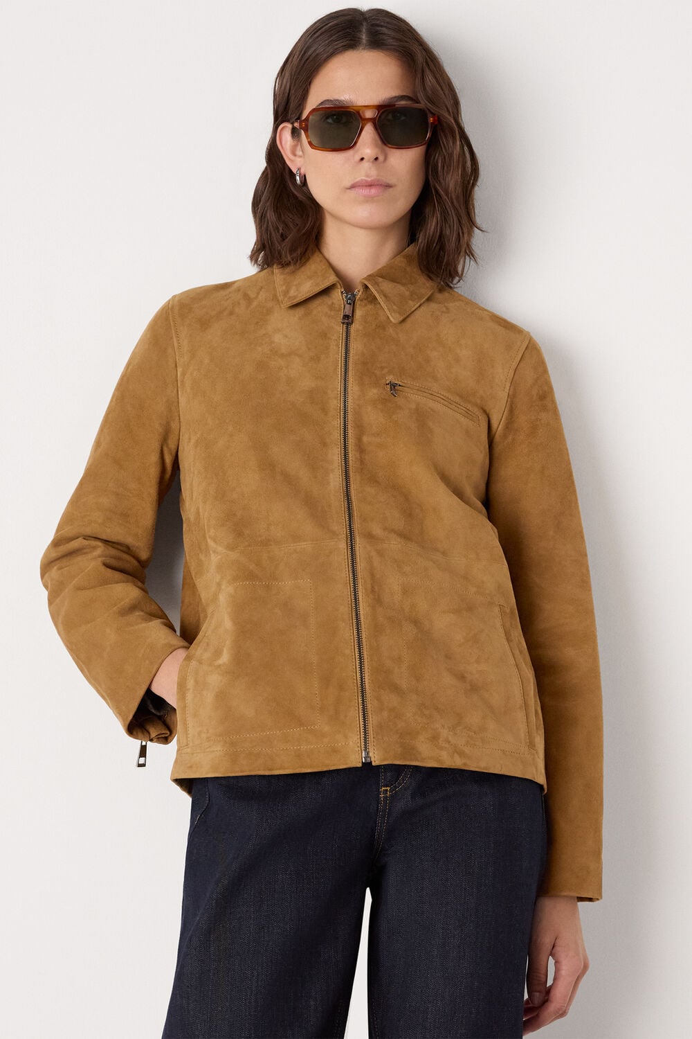 Tan Kate Suede Jacket