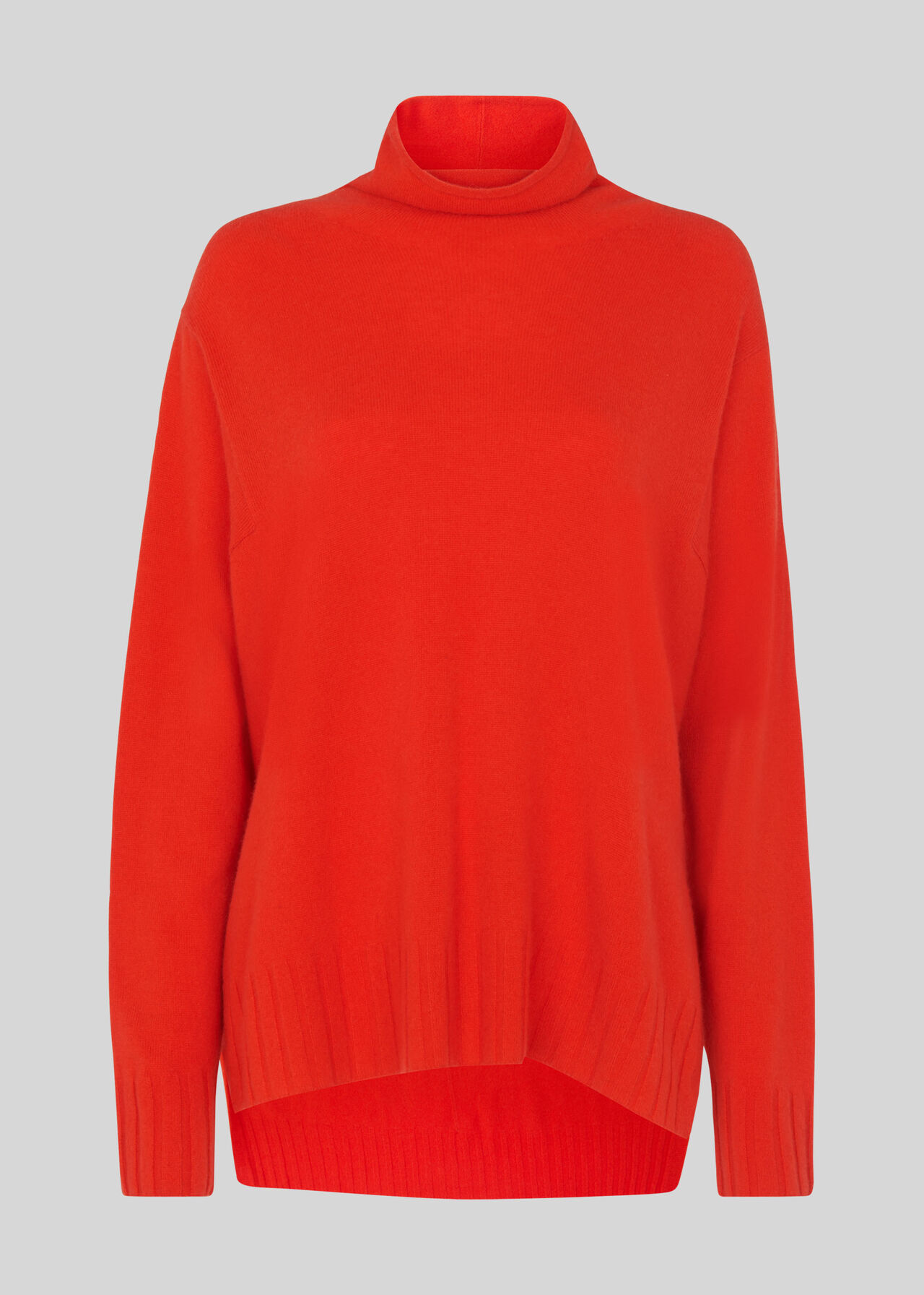 Red Cashmere Funnel Neck Sweater | WHISTLES | Whistles UK