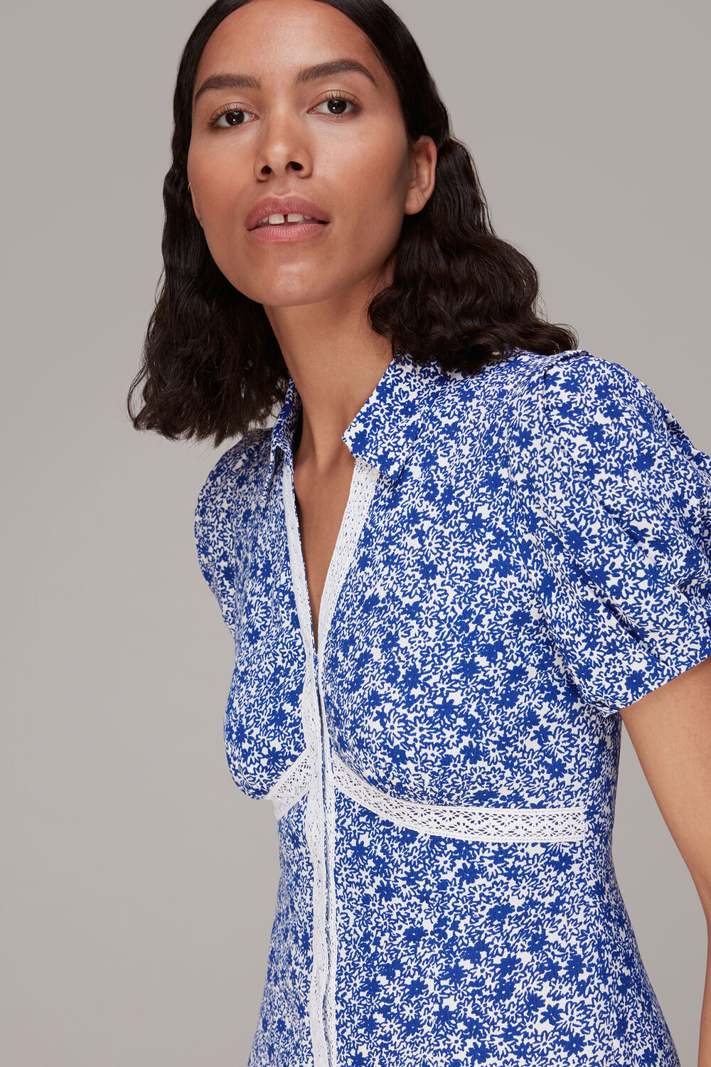 Twin Daisy Print Midi Dress