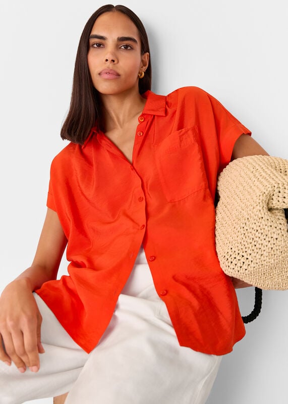 Red Button Up Nicola Shirt