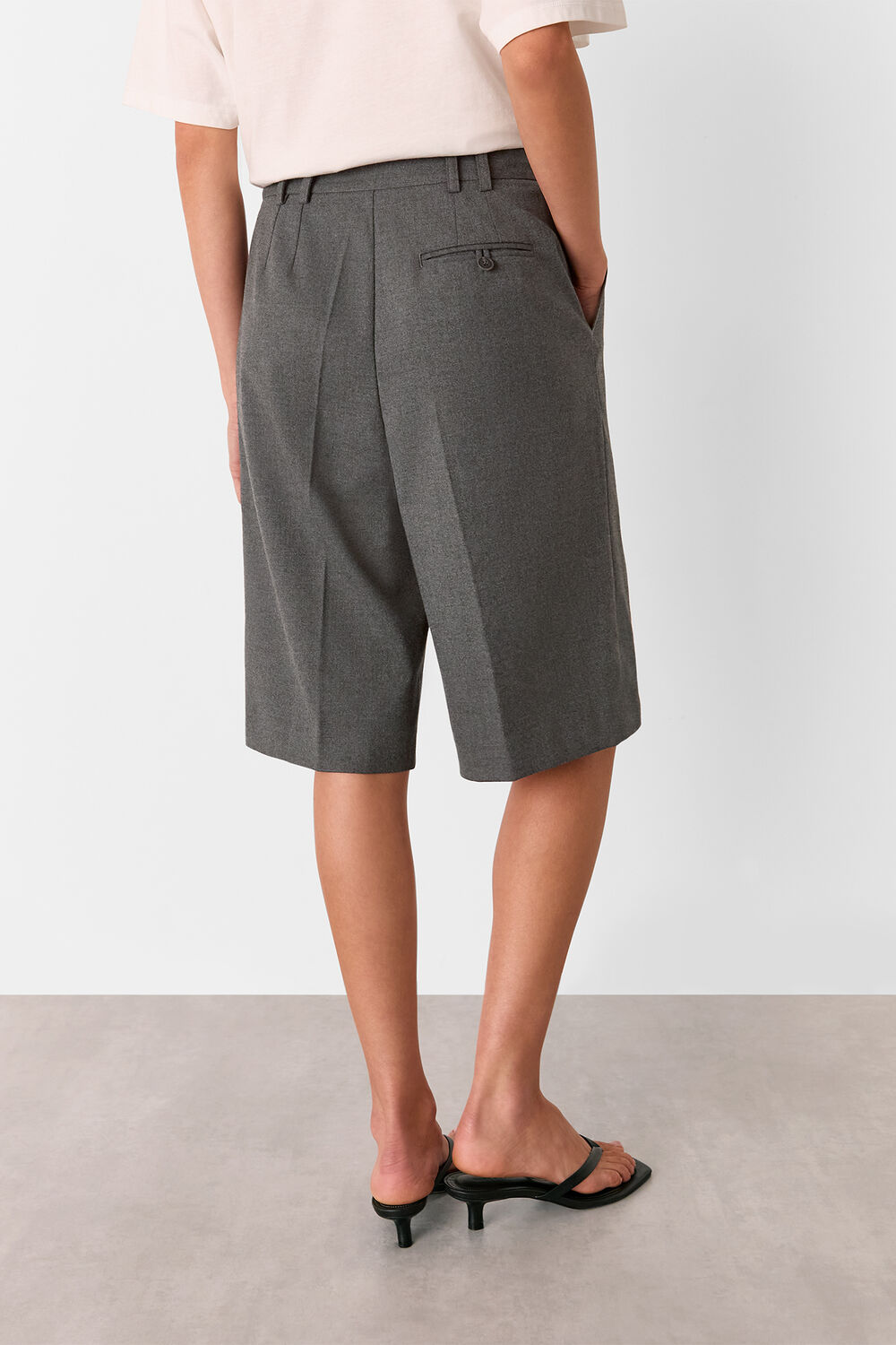 Formal Pleat Front City Short