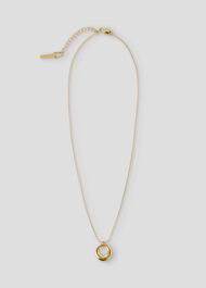 Curved Pendant Necklace