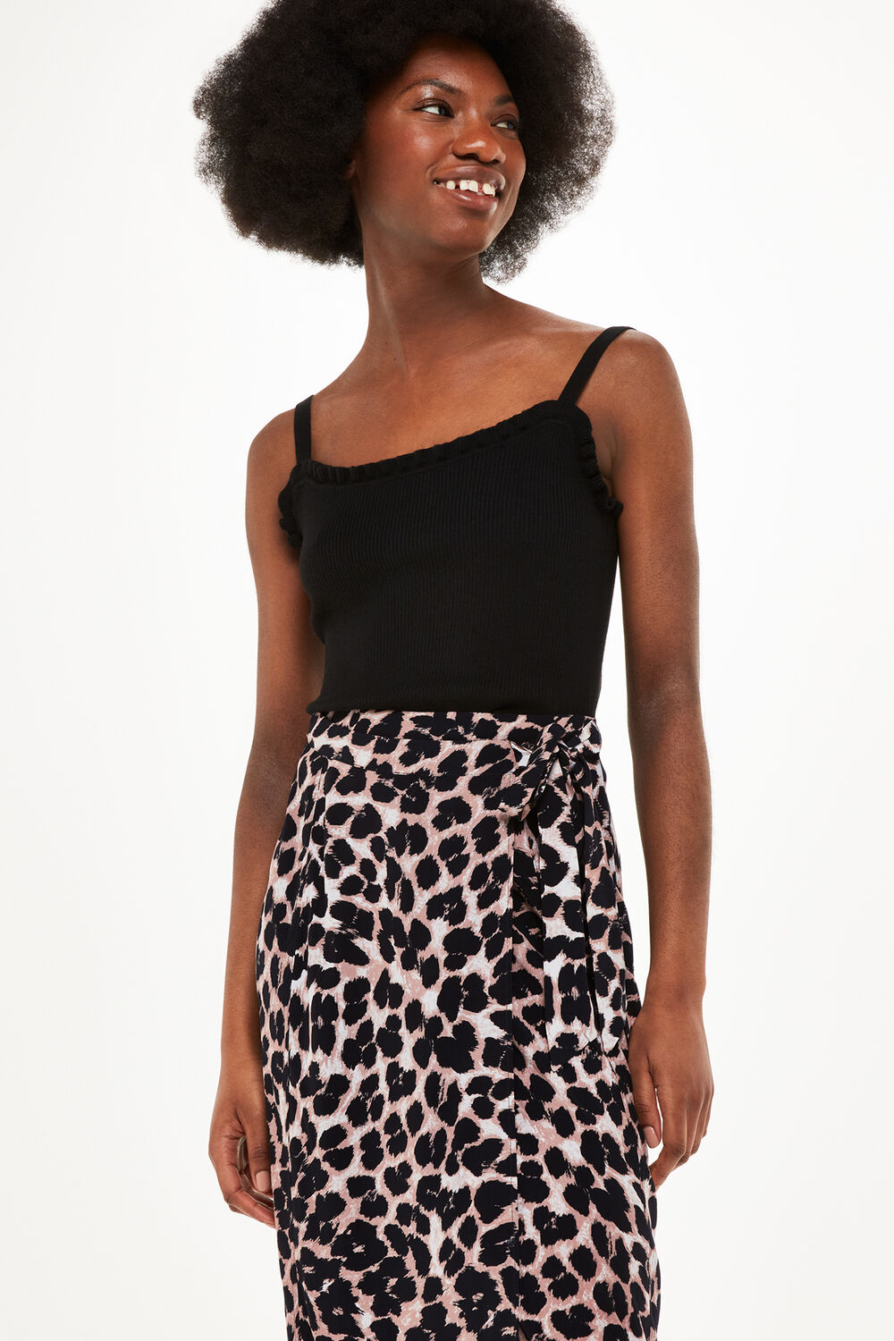 Leopard Spot Wrap Skirt