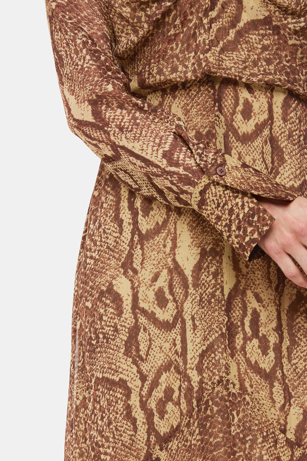 Petite Serpent Print Midi Dress