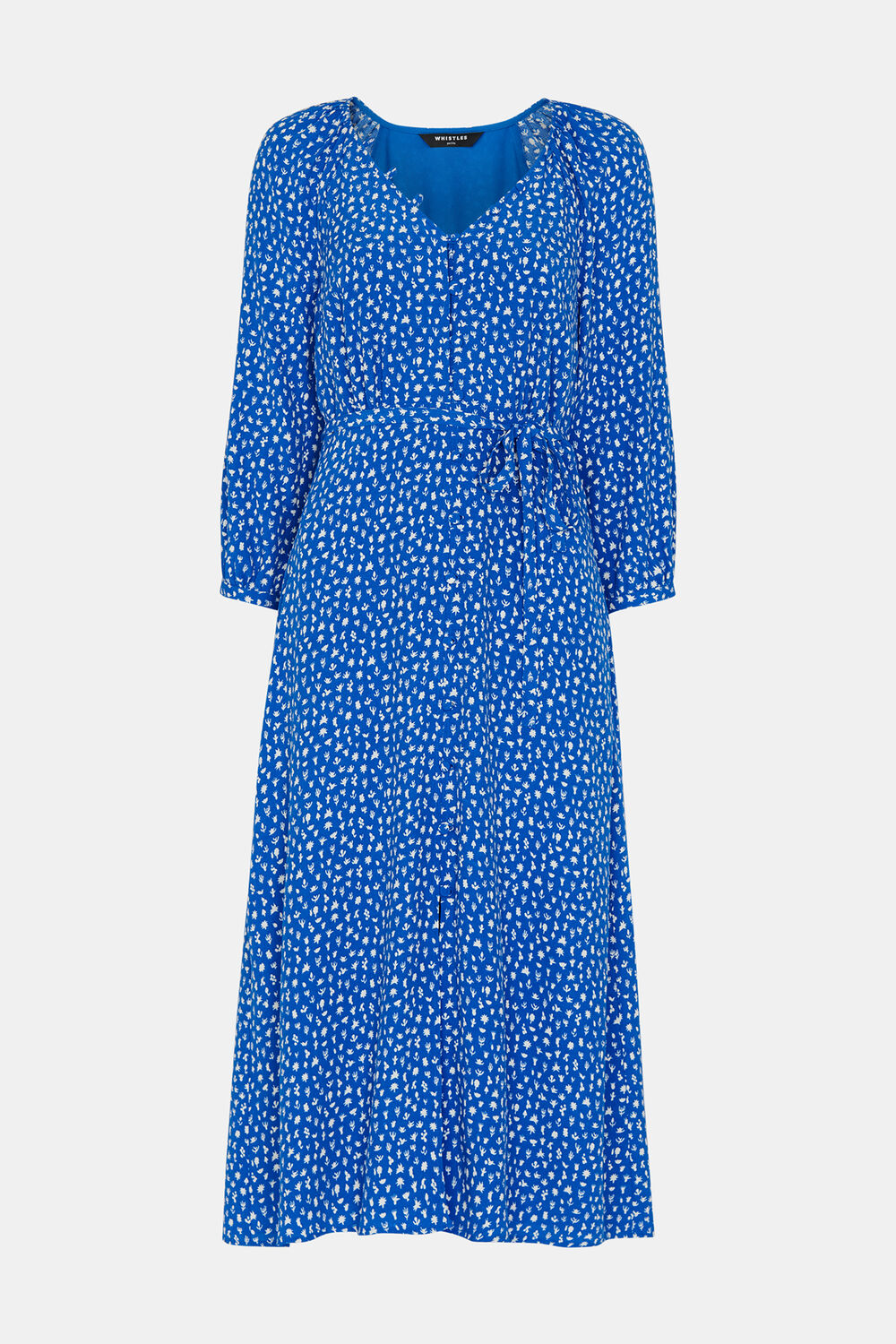 Petite Micro Cactus Print Midi Dress
