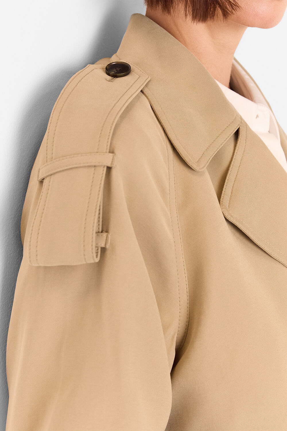 Neutral Soft Voluminous Trench Coat