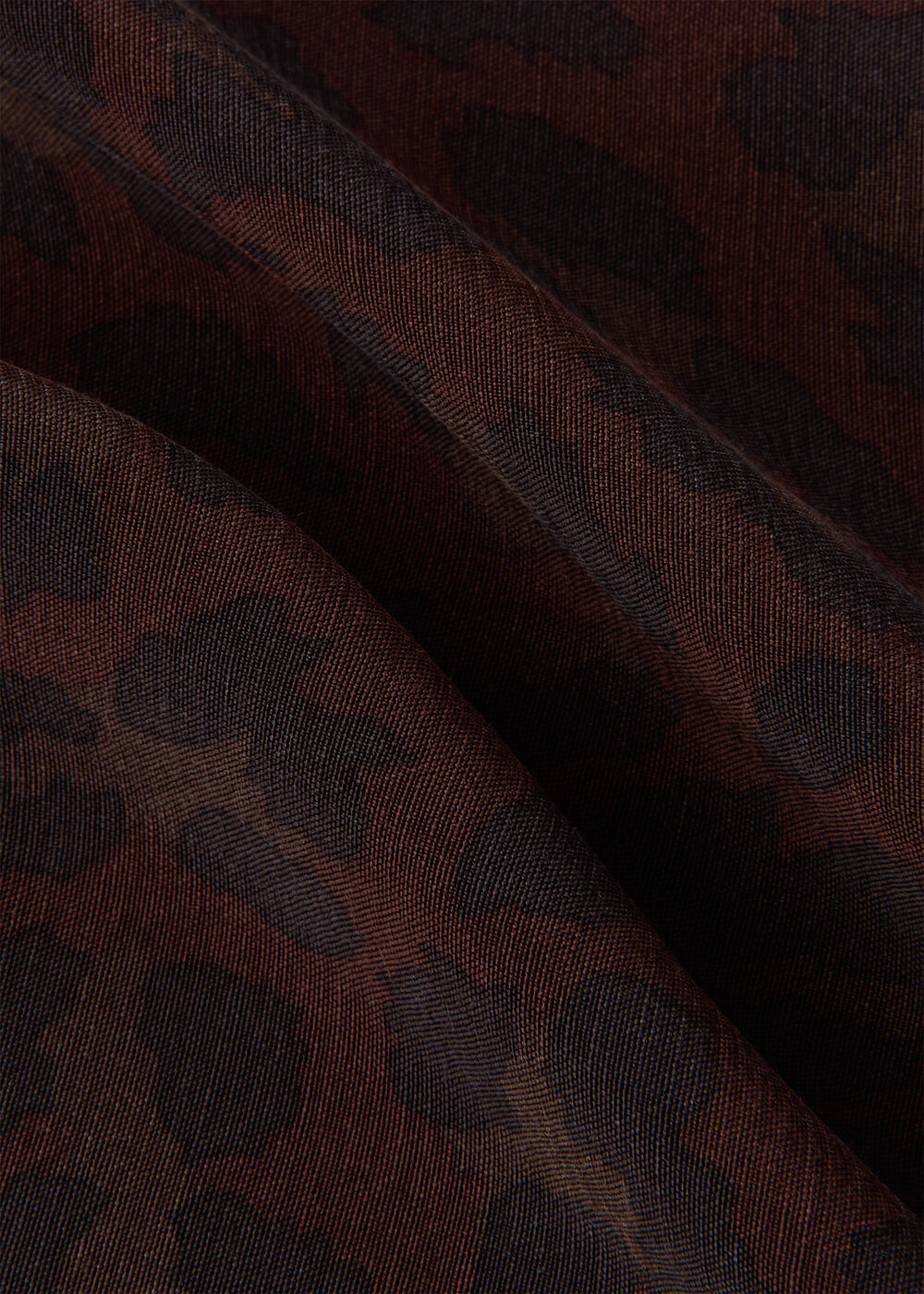 Leopard Shirred Cuff Blouse