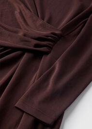 Petite Ruched Detail Midi Dress