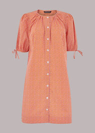 Ditsy Square Button Up Dress