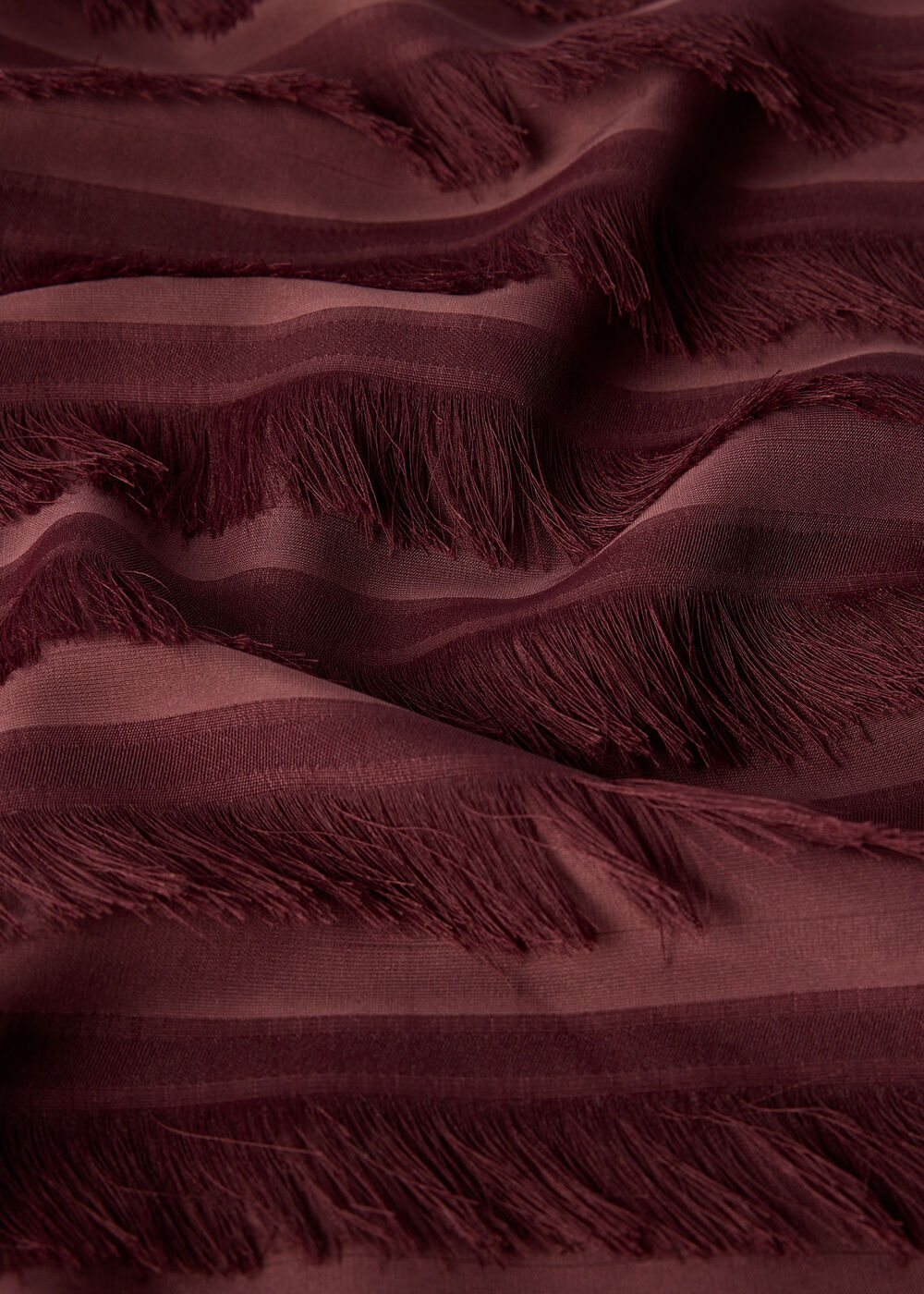 Diagonal Fringe Textured Dress