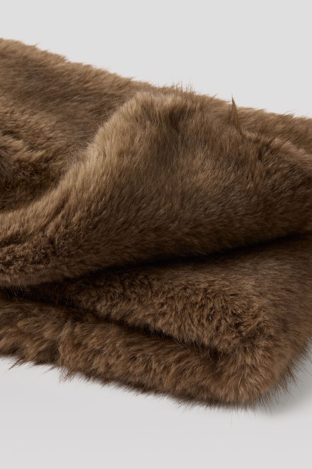 Taupe Faux Fur Scarf