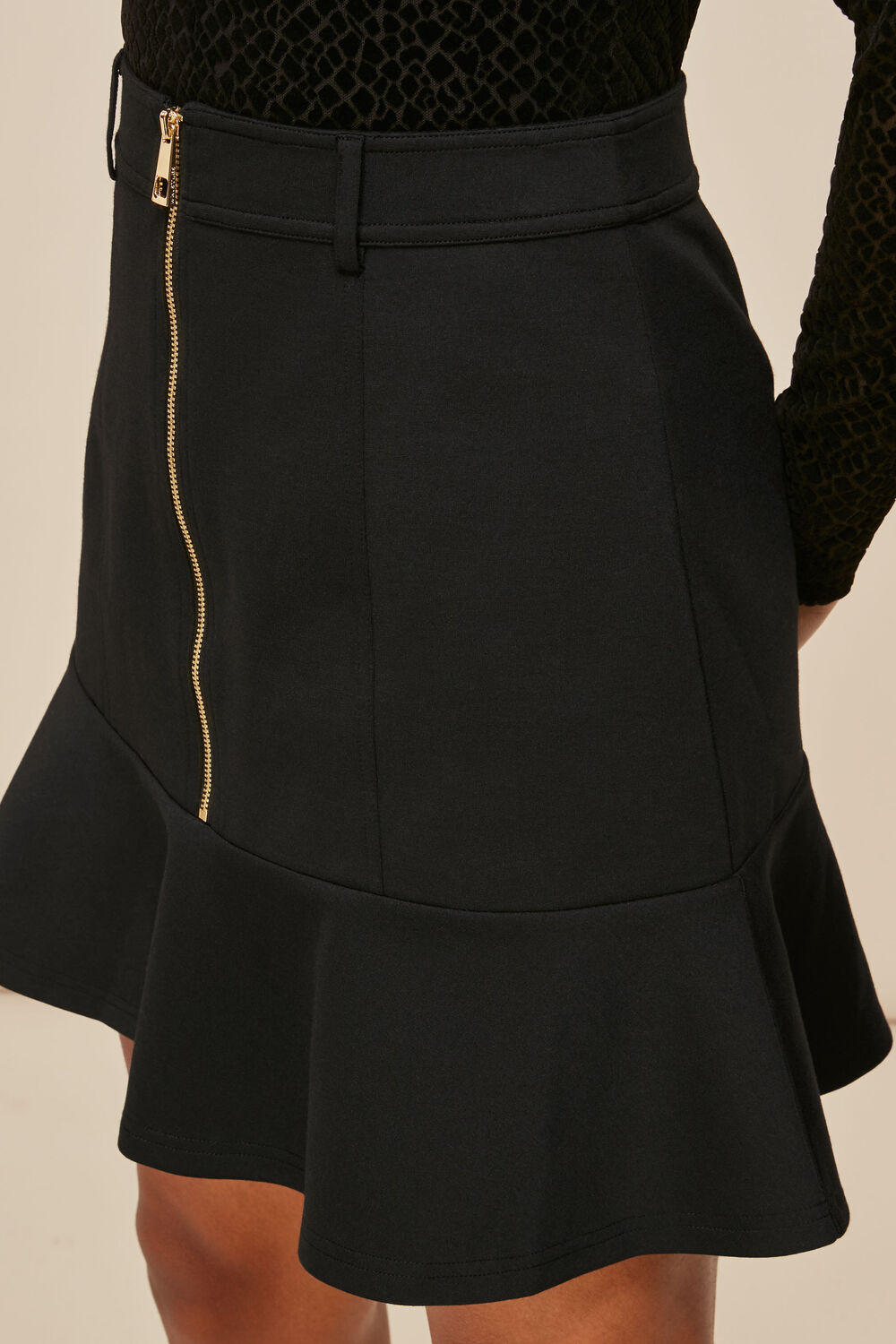 Ponte Peplum Skirt