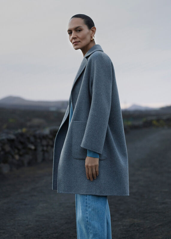 Grey Cassie Double Face Pocket Coat