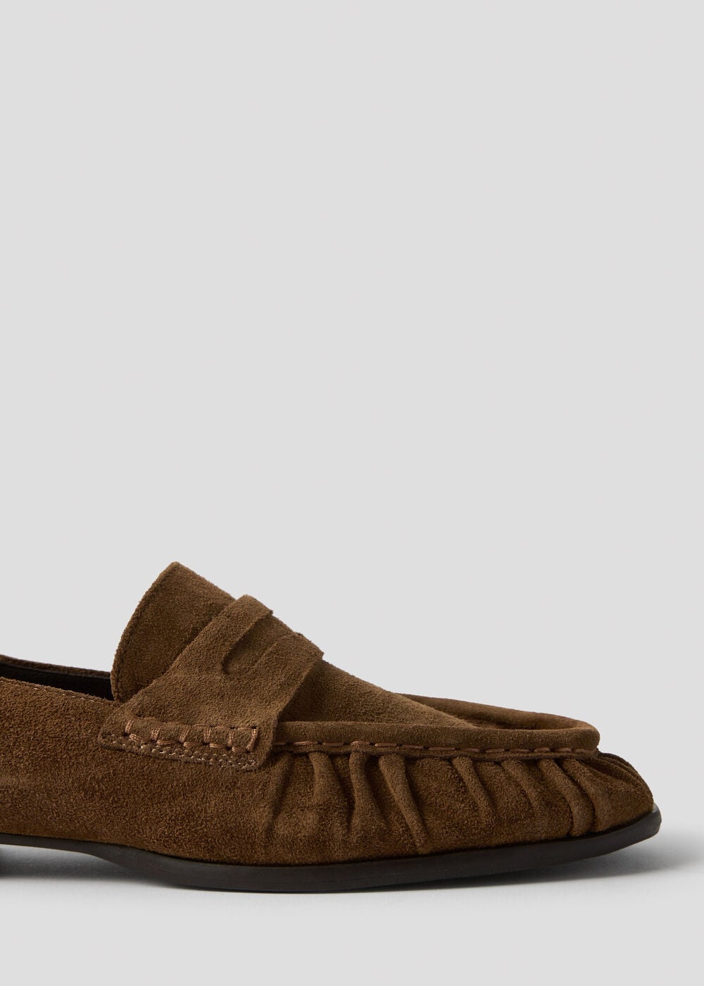 Soft Suede Ruched Loafer