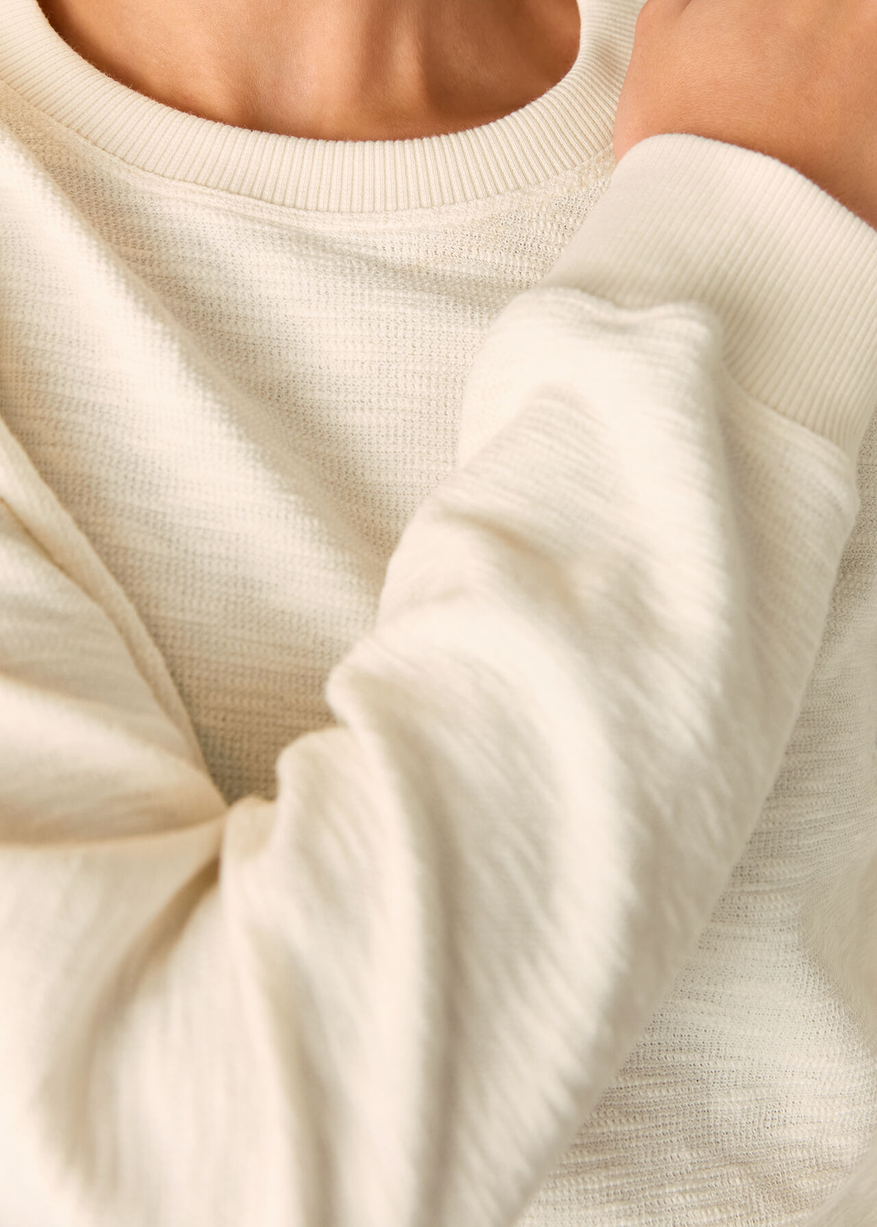 Textured Relaxed Jersey Top