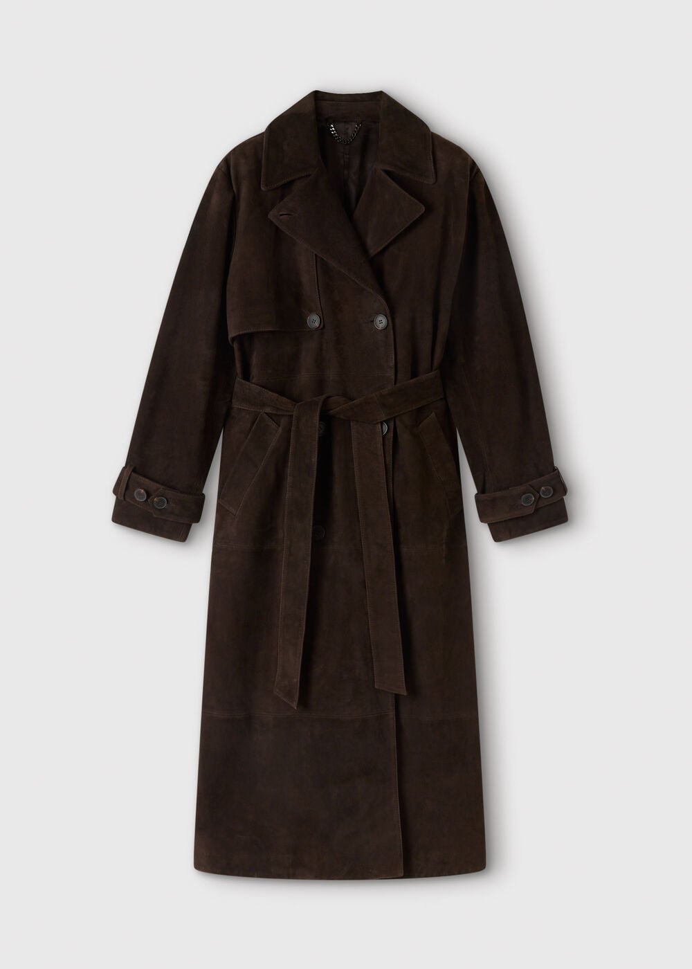 Suede Trench Coat
