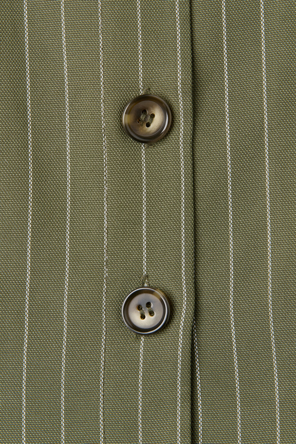 Khaki Petite Lottie Pinstripe Waistcoat