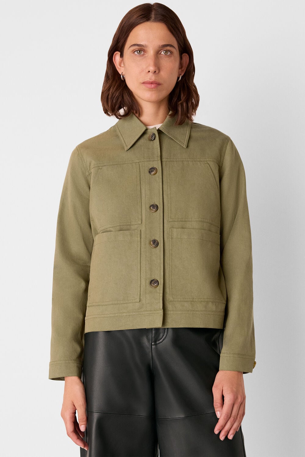 Khaki Mia Pocket Detail Jacket