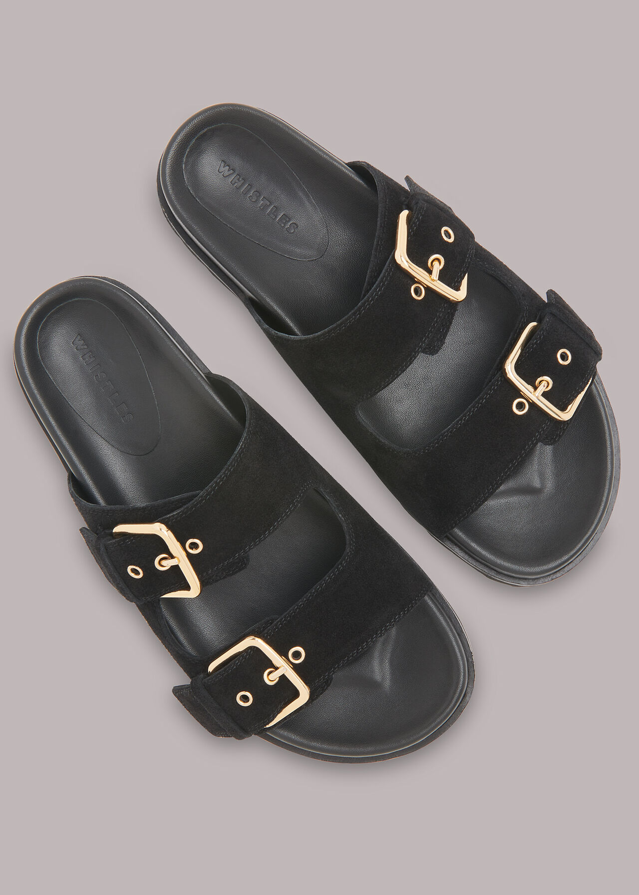 Black Bodie Double Buckle Slide, WHISTLES