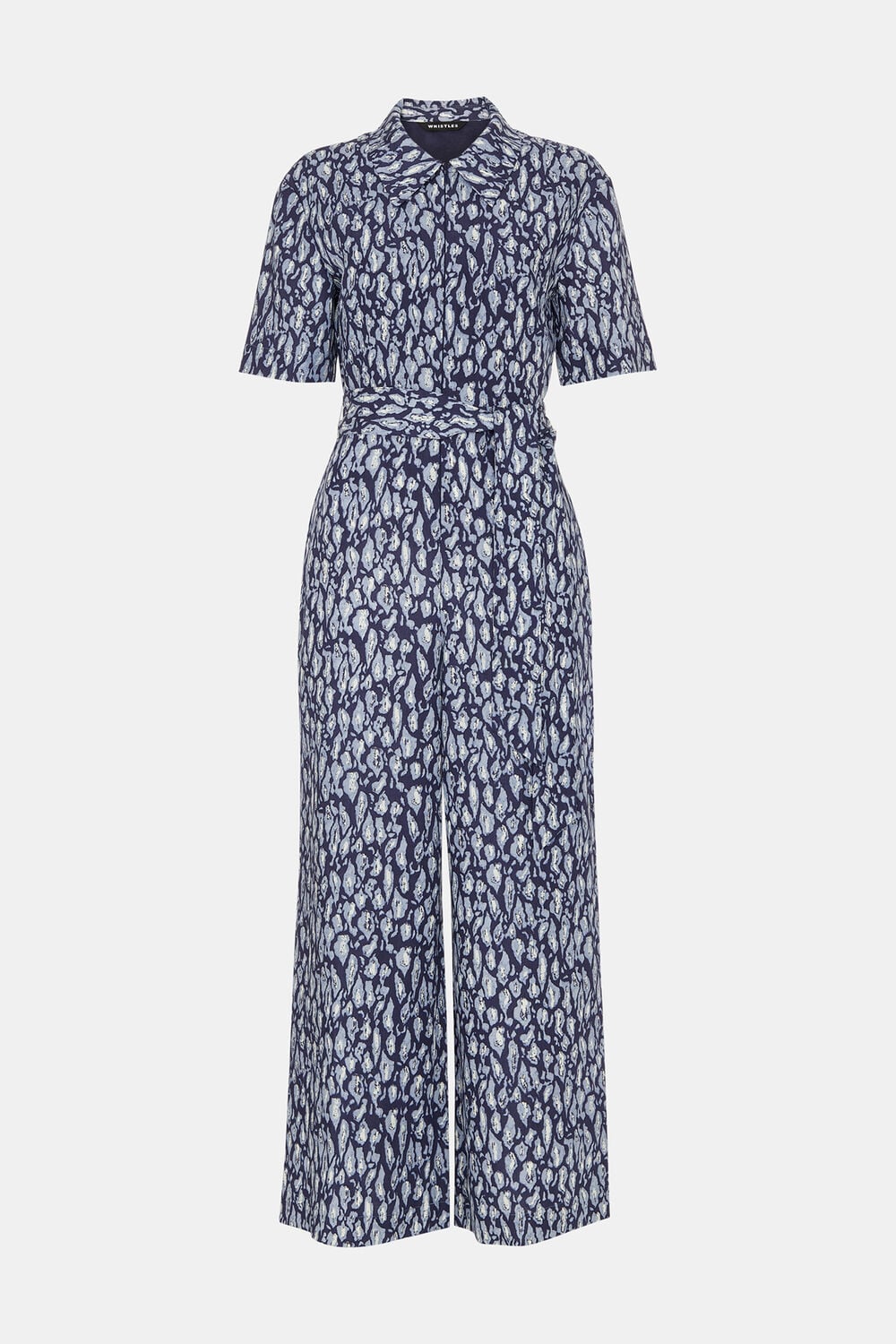Leopard Linen Blend Jumpsuit
