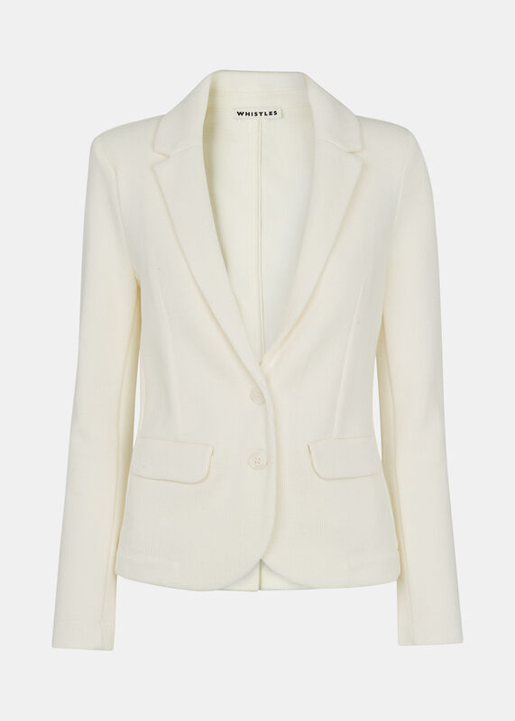 Ivory Slim Jersey Jacket