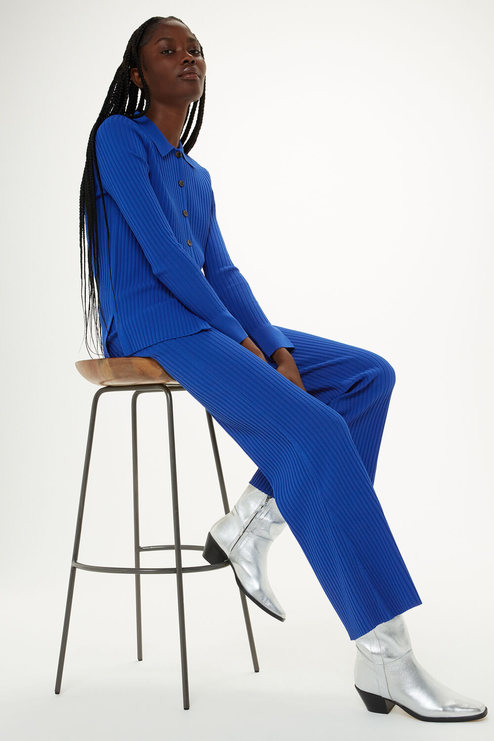 Knitted Kick Flare Trouser