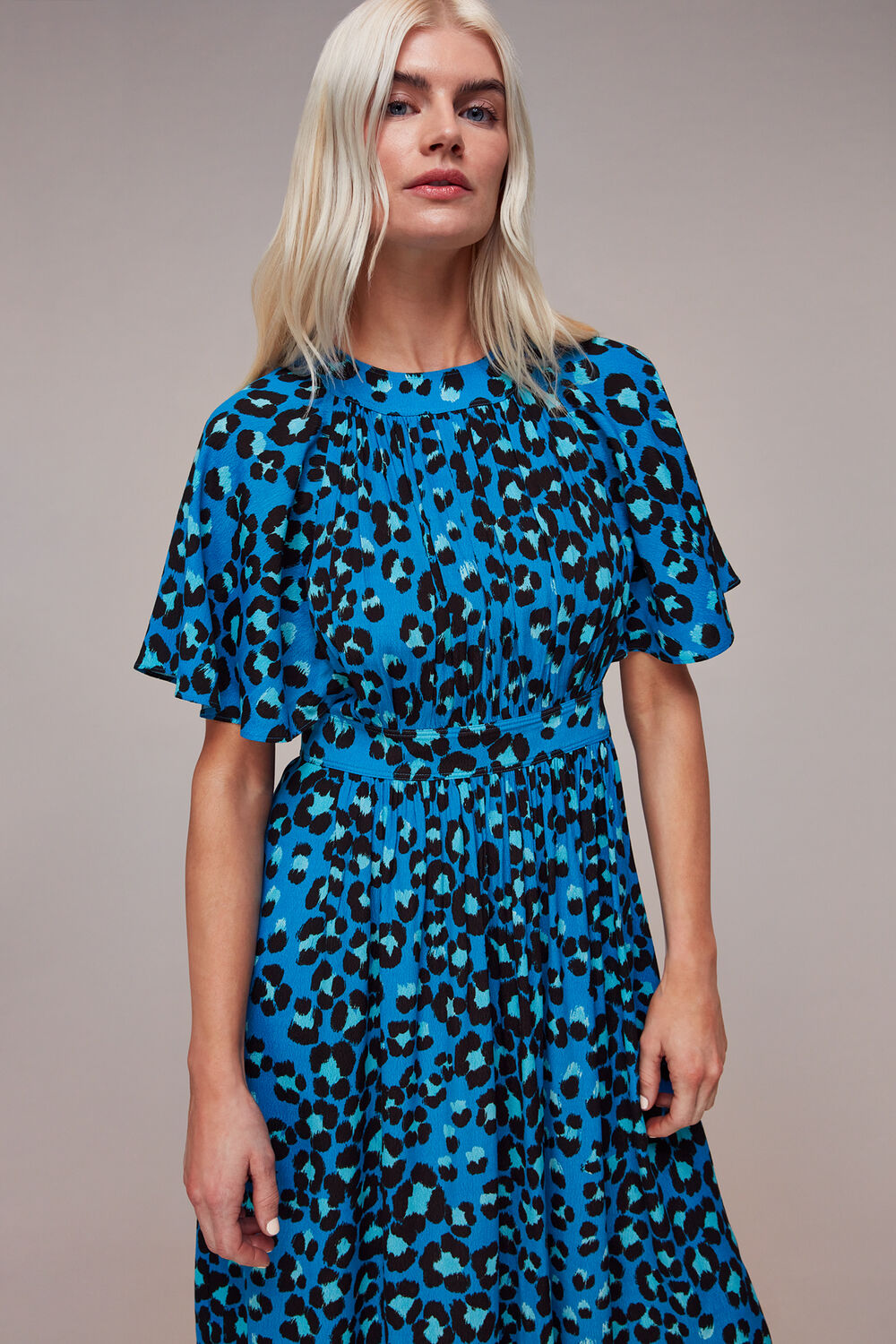 Petite Painted Leopard Amelia Dress