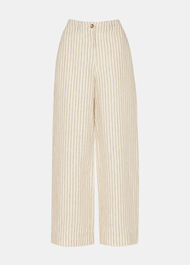 Petite Linen Stripe Trouser