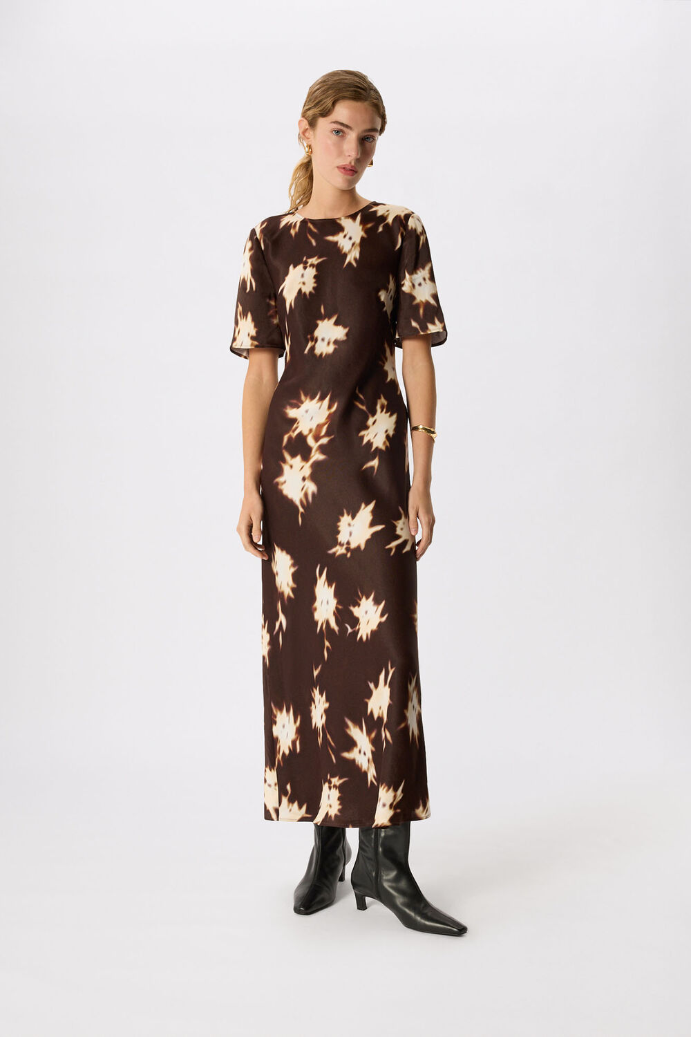 Shadow Floral Midi Dress