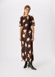 Shadow Floral Midi Dress