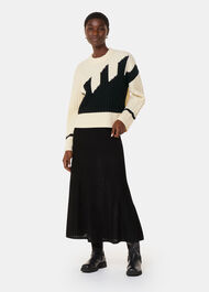 Graphic Intarsia Wool Knit