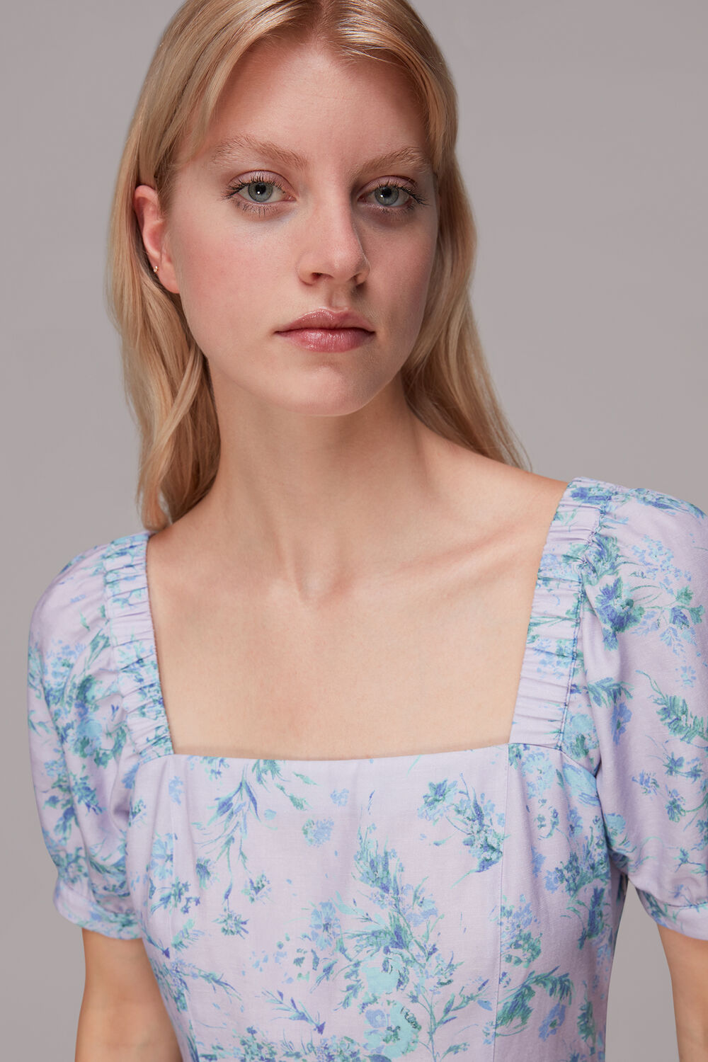 Floral Bouquet Print Midi