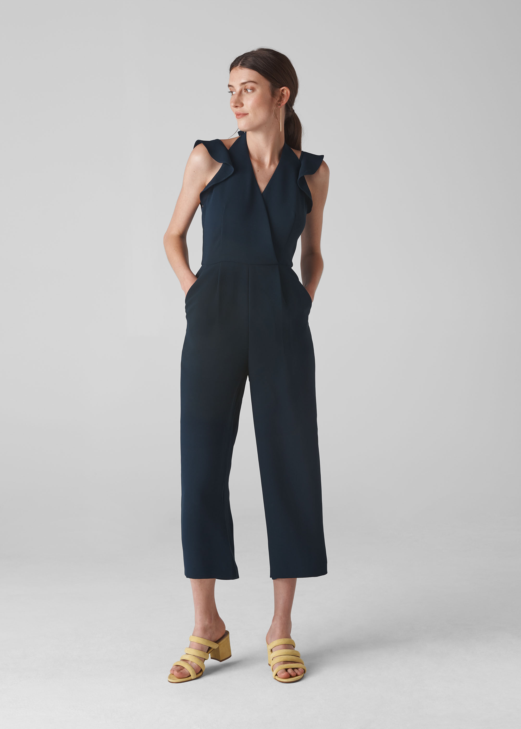 Whistles larkin frill cheap detail jumpsuit