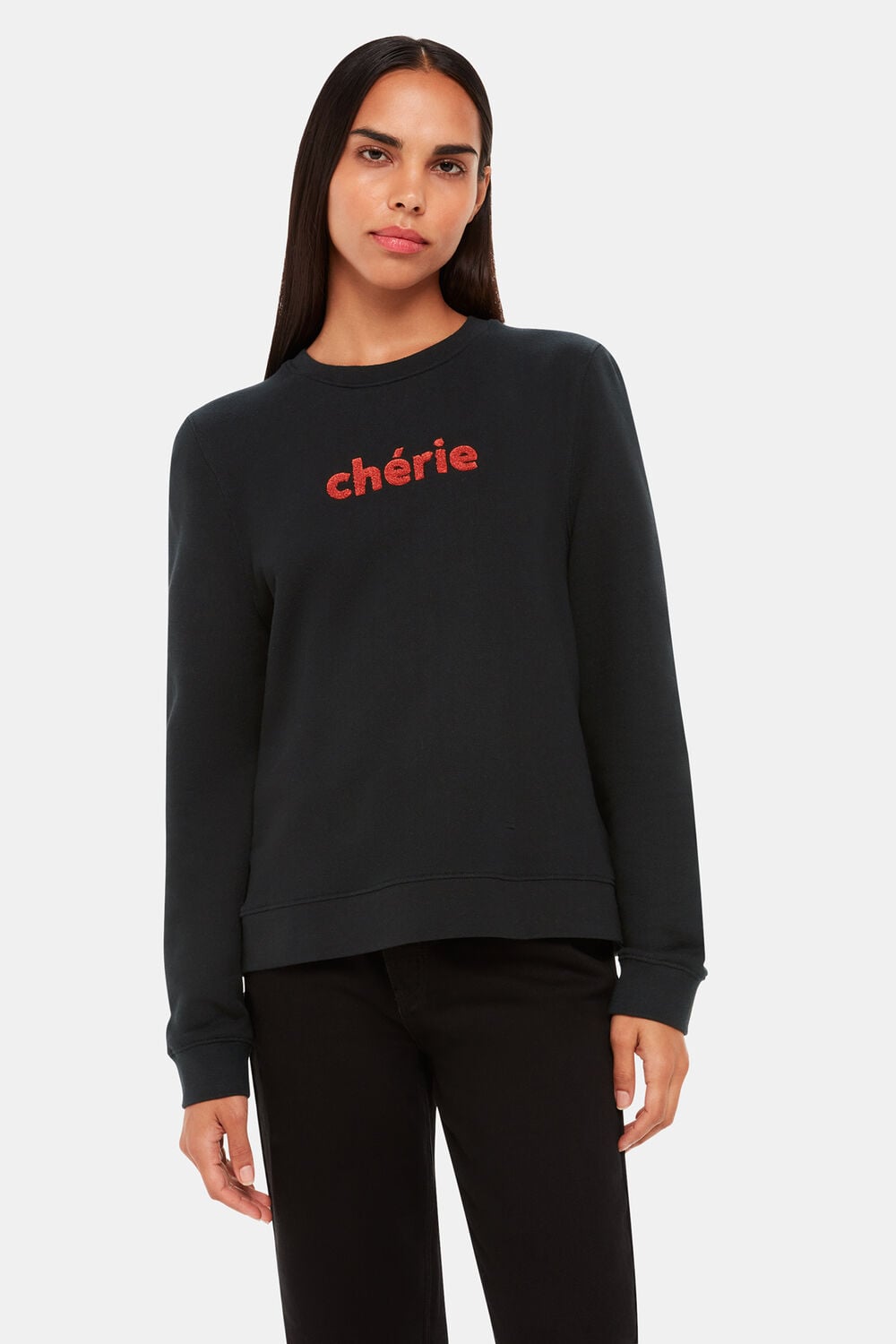 Black Cherie Logo Sweatshirt