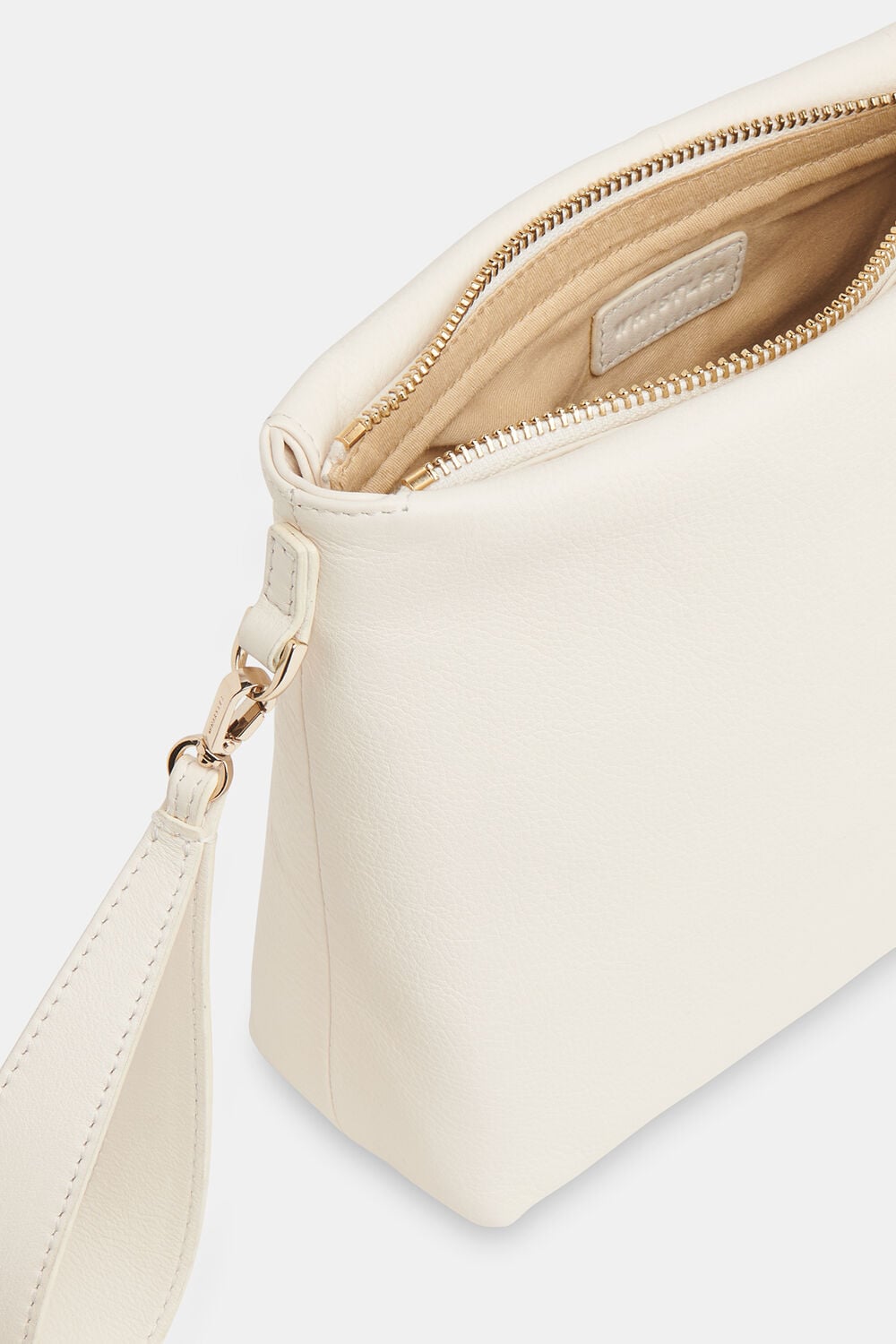 Ivory Avah Zip Top Clutch