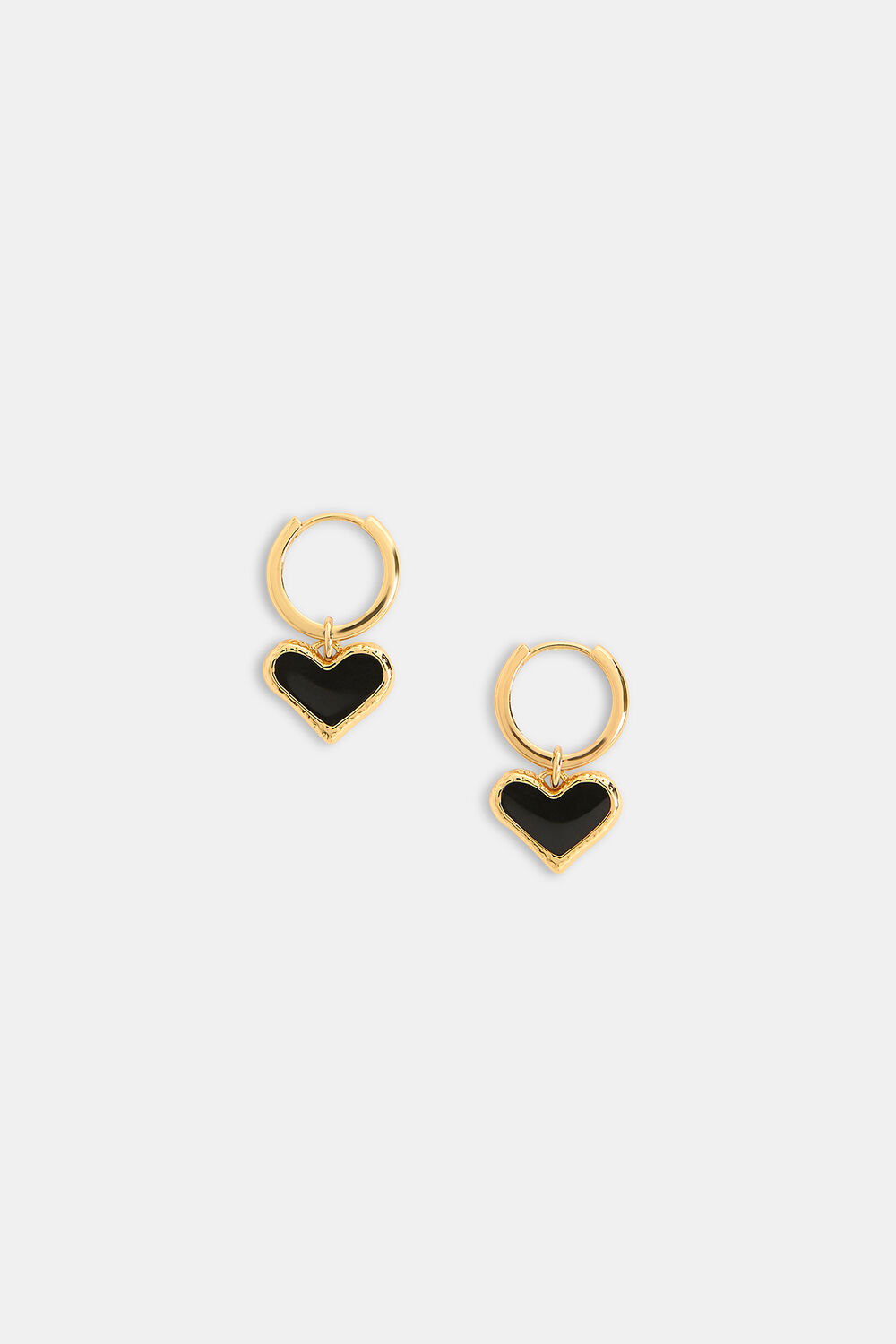 Enamel Heart Huggie Earring