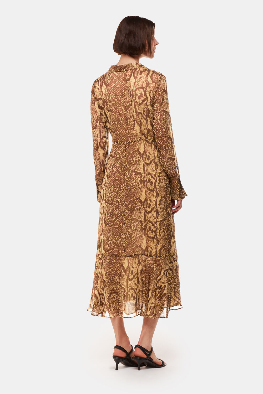 Serpent Print Midi Dress
