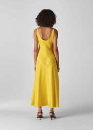 Pippa Satin Slip Dress Yellow