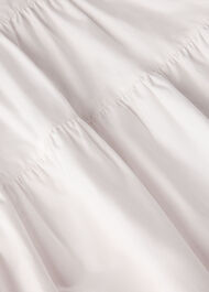 Tier Hem Cotton Skirt